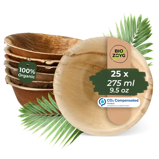 biozoyg-palmblatt-schale-rund-275-ml-25-st-ck-einweg-bowl image 1