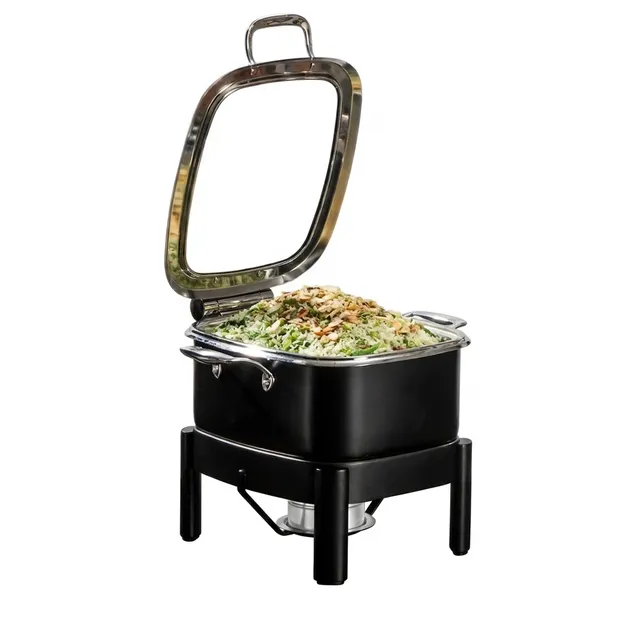 rosseto-le-dish-gwd295k-bk-chafing-dish-eckig-schwarz-4-2-qt-mit-rahmen image 1