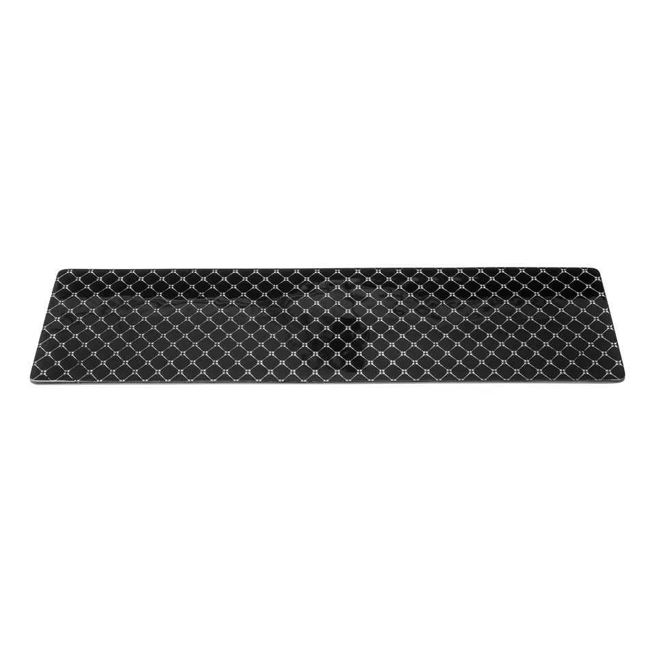 rosseto-kalderon-zenit-gls025b-glasplatte-narrow-rectangle-schwarz-handgemacht image 1