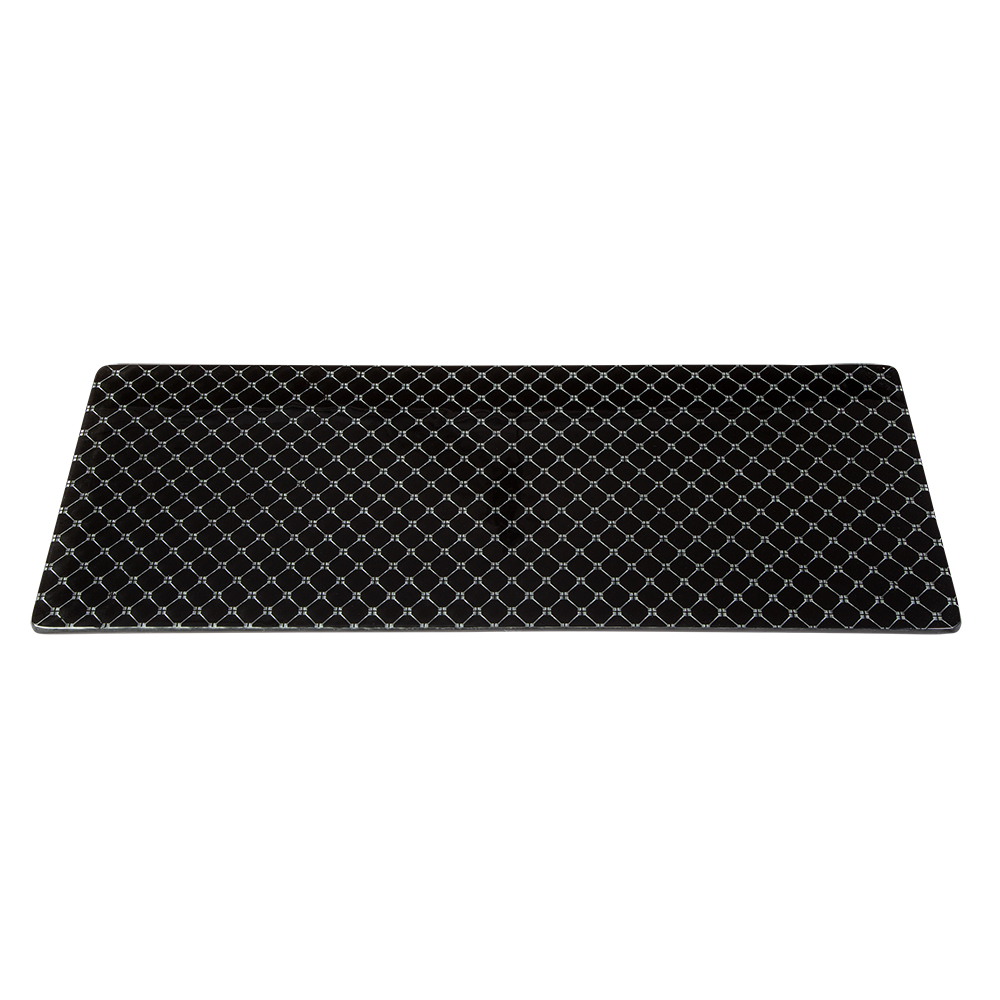 rosseto-kalderon-zenit-gls026b-glasplatte-breit-rechteckig-schwarz-handgearbeite image 1