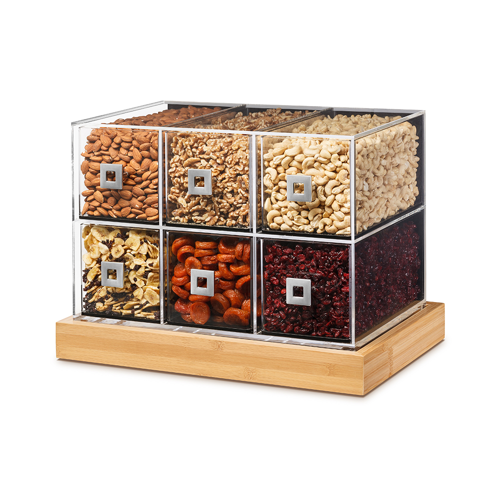 rosseto-bd114-acryl-vitrine-6-schubladen-mit-fresh-bambus-basis image 2