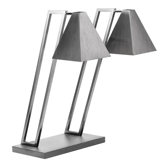 rosseto-hl014-w-rmelampe-doppel-pyramide-edelstahl-mit-metallsockel image 1
