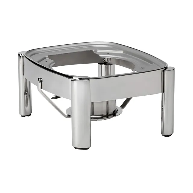 rosseto-le-dish-gwd295f-ch-chrom-induktionsrahmen-eckig-mit-brennerhalter image 1