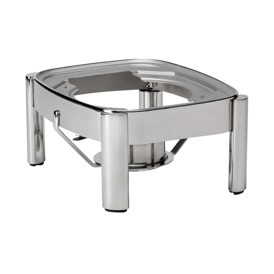 rosseto-le-dish-gwd295f-ch-chrom-induktionsrahmen-eckig-mit-brennerhalter image 1