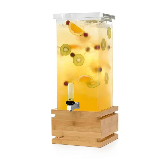 rosseto-ld195-getr-nkespender-eckig-11-4-liter-mit-bambusfu-natur image 1