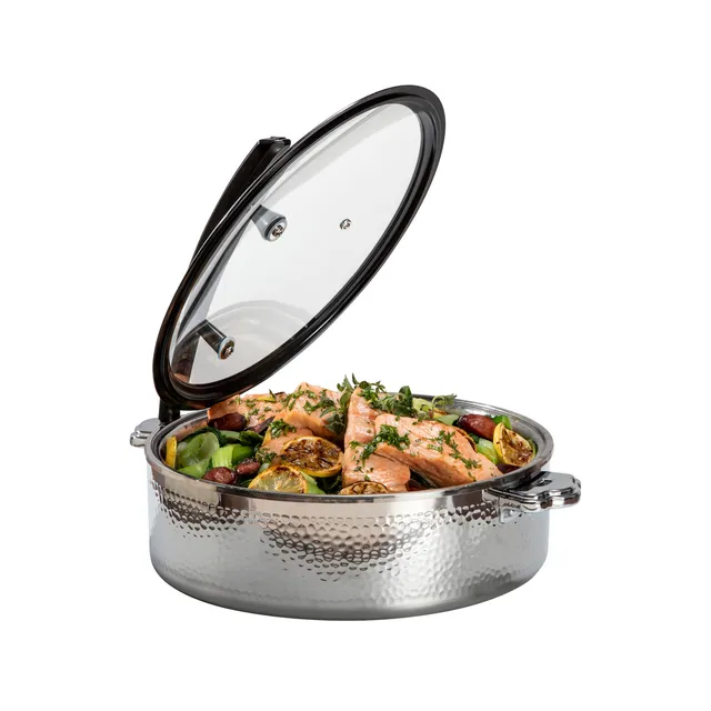 rosseto-rondeau-cw-ncb32c-buffet-server-rund-5-28-qt-hammerschlag-stahl image 1