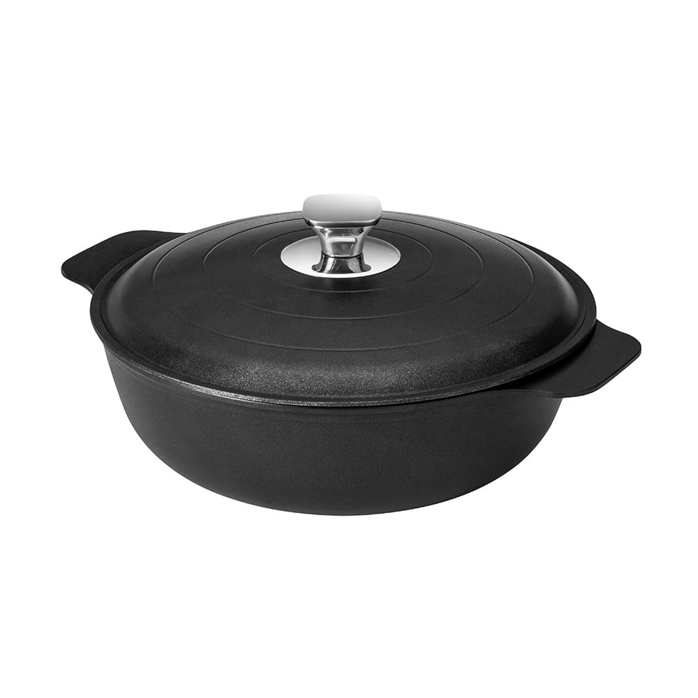 rosseto-cooklite-cw002bk-casserole-schwarz-aus-beschichtetem-aluguss-mit-deckel image 4