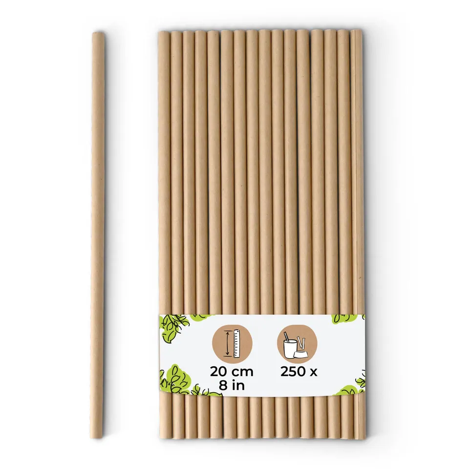 biozoyg-papier-strohhalme-20-cm-braun-0-6-cm-250-st-ck image 1