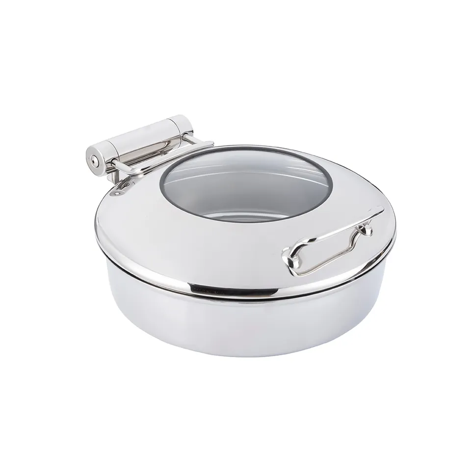 rosseto-vista-chrome-round-chafing-topf-4-22-qt-aufsatz-topf image 1