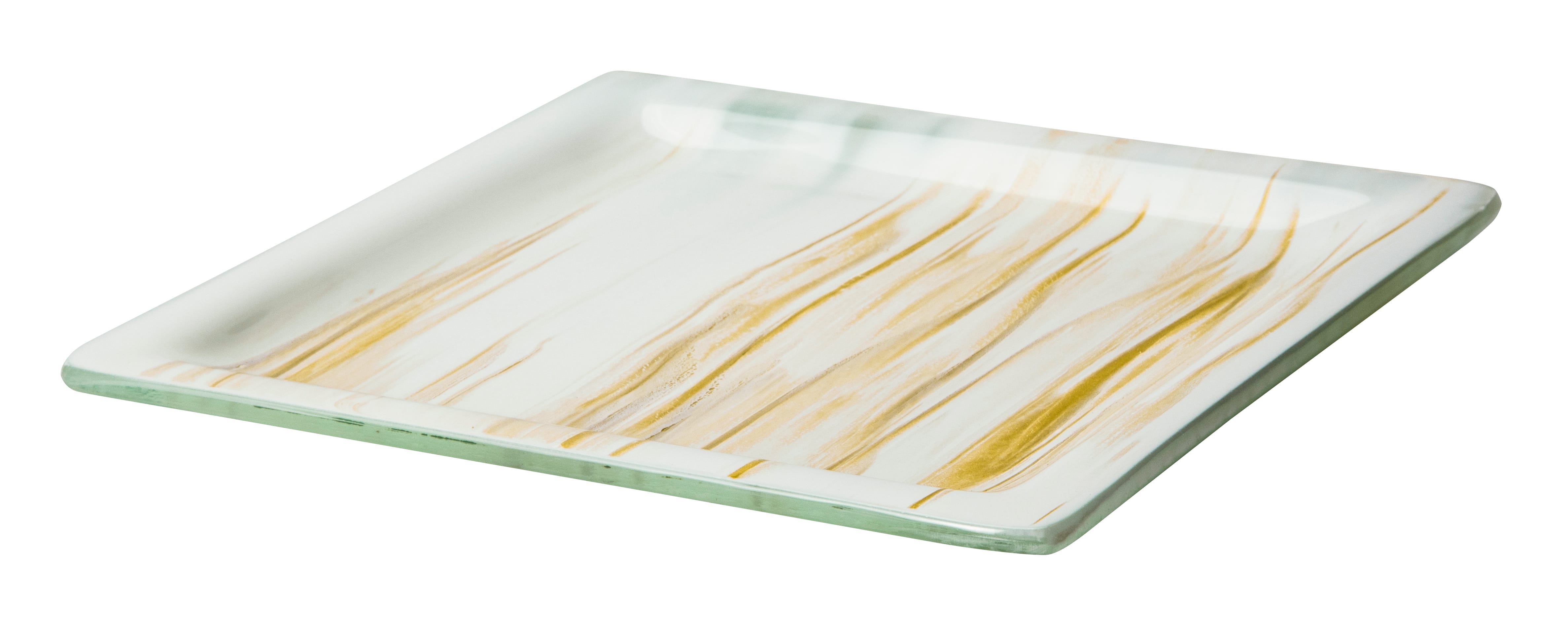 rosseto-aroma-gls060gw-servierplatte-eckig-gold-wei-mit-rand image 1