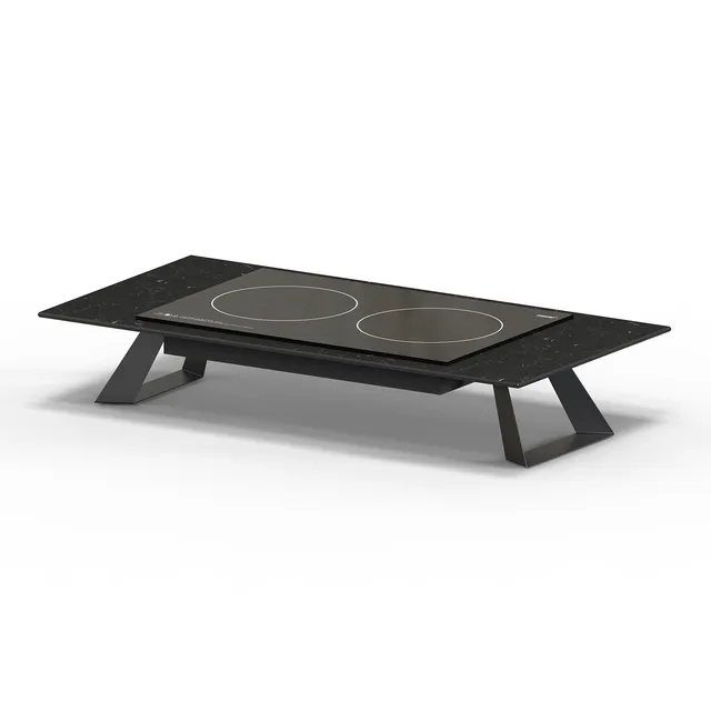 rosseto-alto-hplrsi106-induktions-riser-34-8-double-black-marble-hpl-mit-6-beine image 1