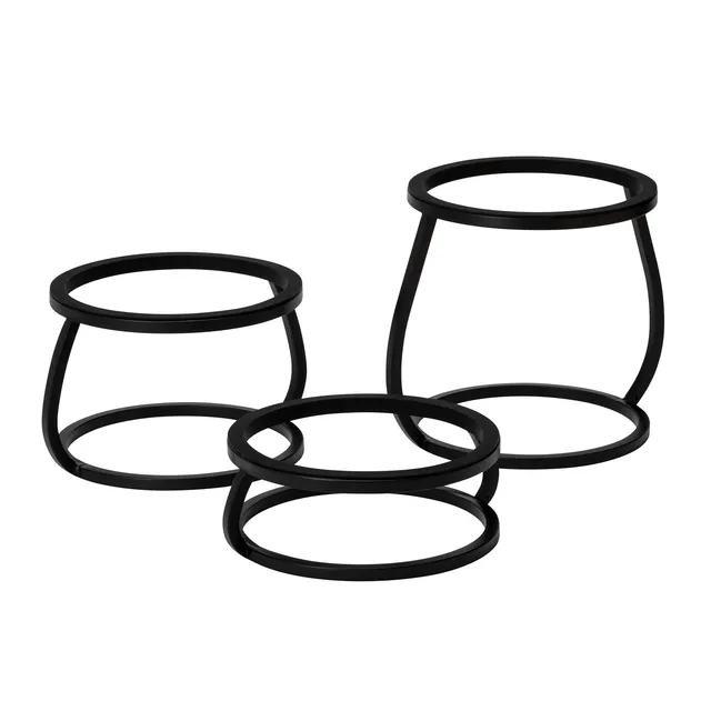 rosseto-rise-up-rur358s-b-display-riser-set-schwarz-3-teilig-8-13-20-cm image 1