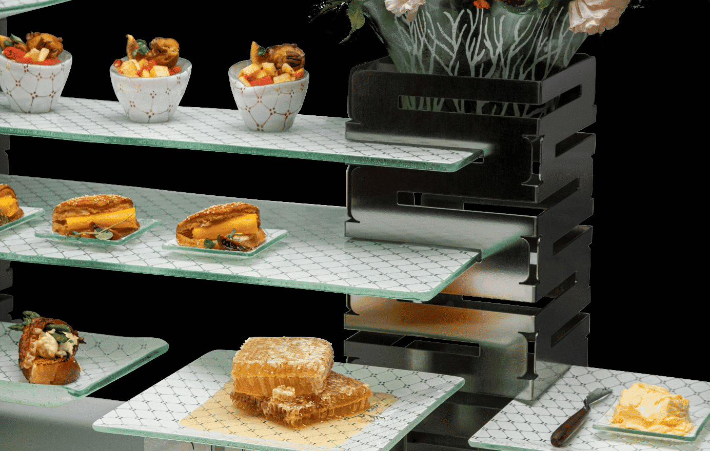 rosseto-classica-buffet-riser-display-servier-erh-hung-f-r-buffet image 1