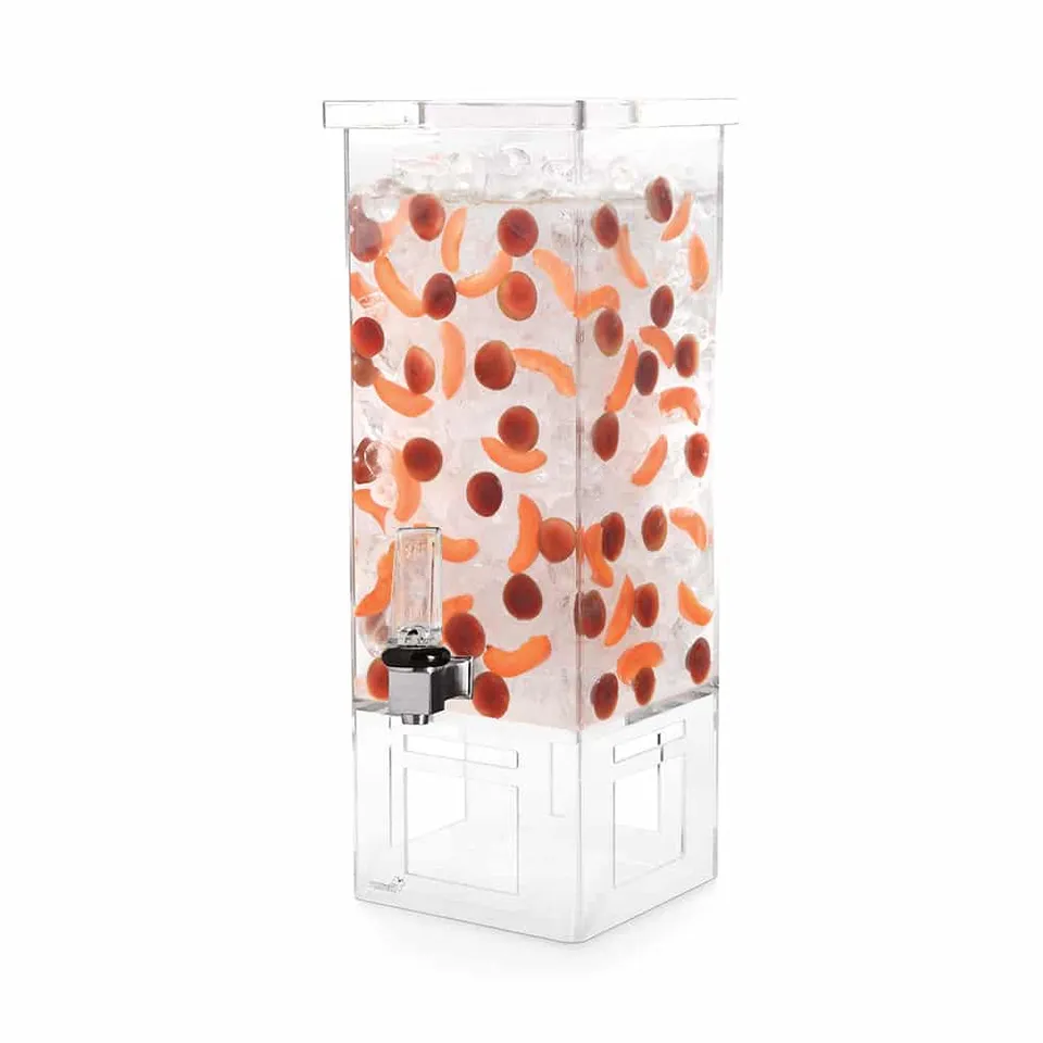 rosseto-ld128-beverage-dispenser-4-gallon-quadratisch-klar-acryl-basis image 1
