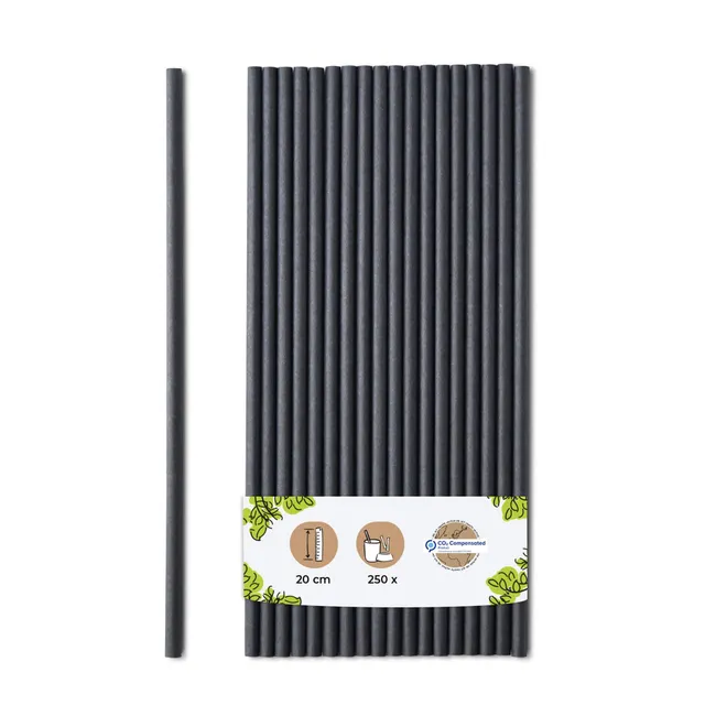 biozoyg-papier-trinkhalme-schwarz-20-cm-x-5-mm-250-st-ck image 1