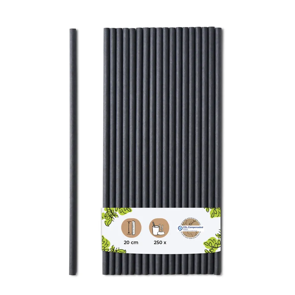 biozoyg-papier-trinkhalme-schwarz-20-cm-x-5-mm-250-st-ck image 1