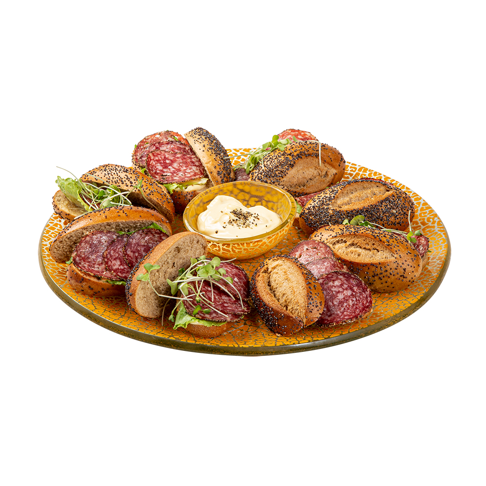 kalderon-foglia-mustard-glas-platter-33cm-2er-set-gls038m image 1