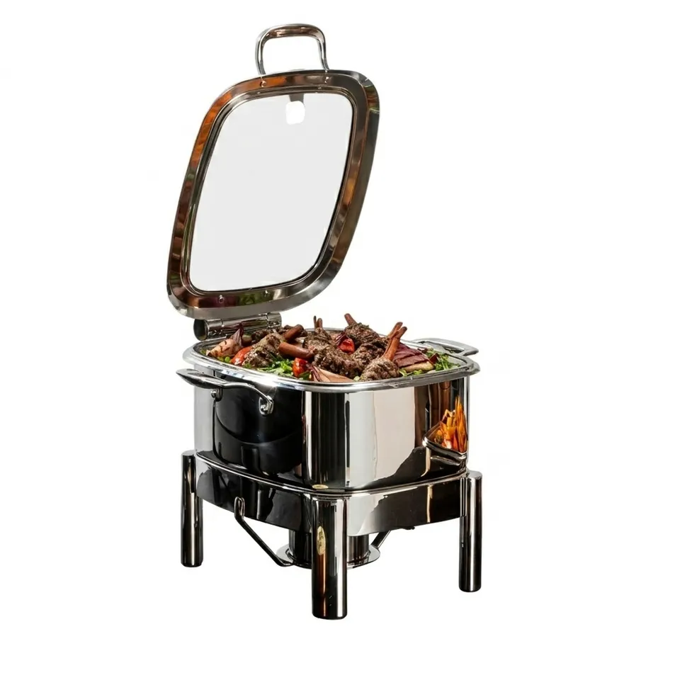 rosseto-gwd295k-ch-le-dish-chafing-pot-4-2-qt-chrom-eckig image 1