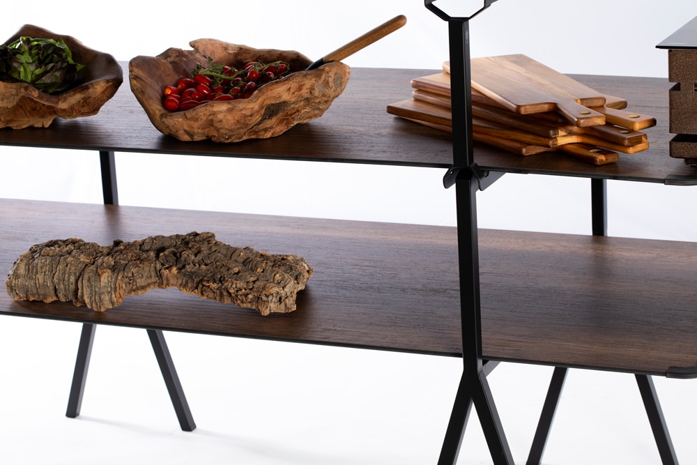 rosseto-modulite-mt-2001wb-2-level-kit-walnut-buffet-tischsystem image 2
