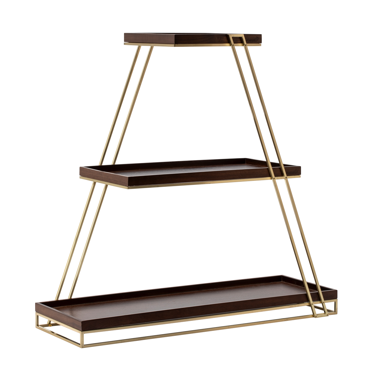 rosseto-skyrize-sr3g-w-etagere-gold-mit-walnuss-3-ebenen image 1