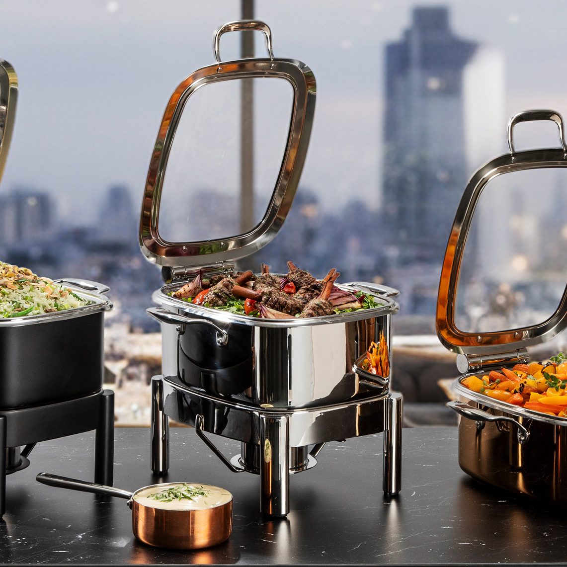rosseto-gwd295k-ch-le-dish-chafing-pot-4-2-qt-chrom-eckig image 3