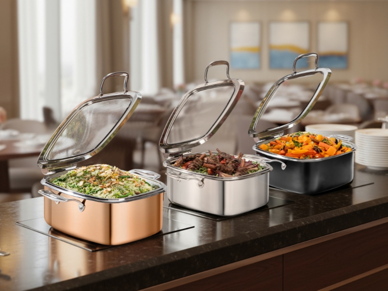 rosseto-le-dish-gwd295el-ch-eckiger-chafing-pot-chrom-4-2-qt image 3