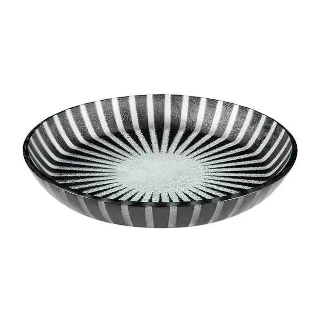 rosseto-gls042b-kalderon-stelo-glasschale-rund-14-zoll-schwarz-2er-set image 1