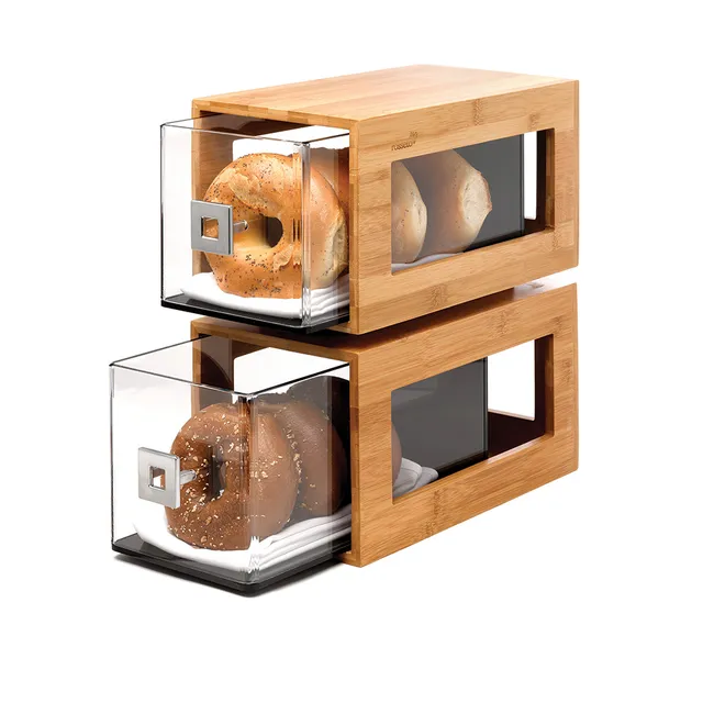 rosseto-bd102-bakery-s-ule-2-st-ckig-bambus-mit-acryl-schubladen image 1
