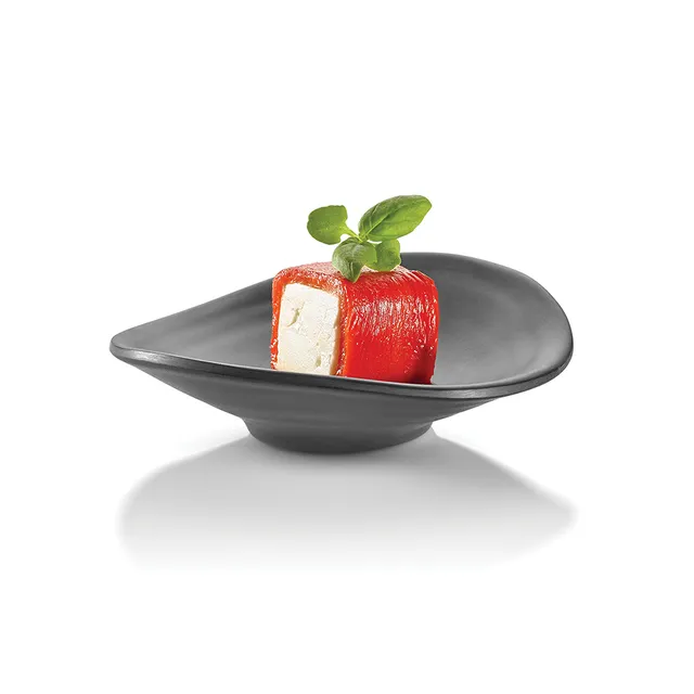 rosseto-mel007-rustic-scallop-servier-set-melamin-schwarz-12-teilig image 1