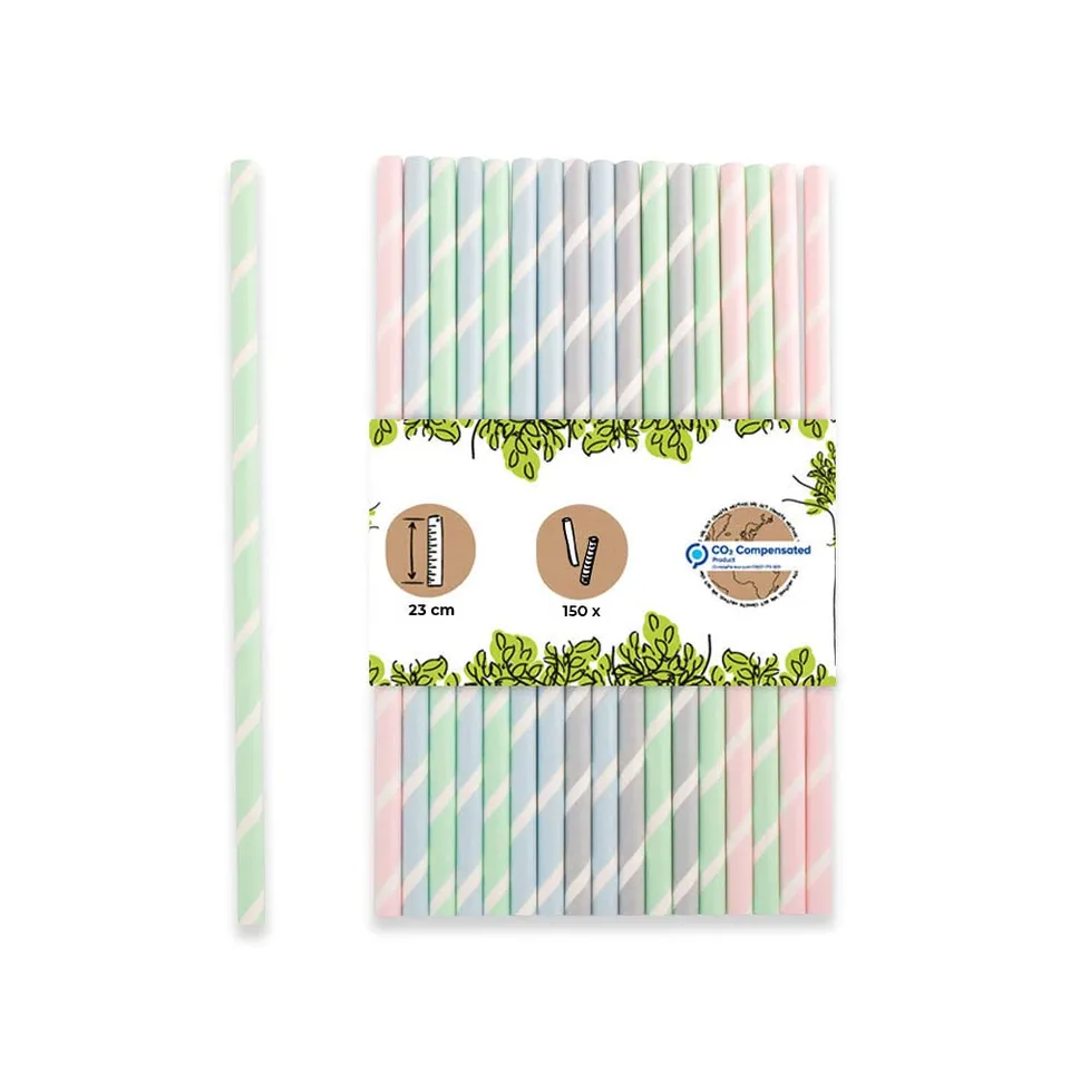 biozoyg-papier-jumbo-strohhalme-23-cm-pastell-gestreift-0-8-cm-150-st-ck image 1