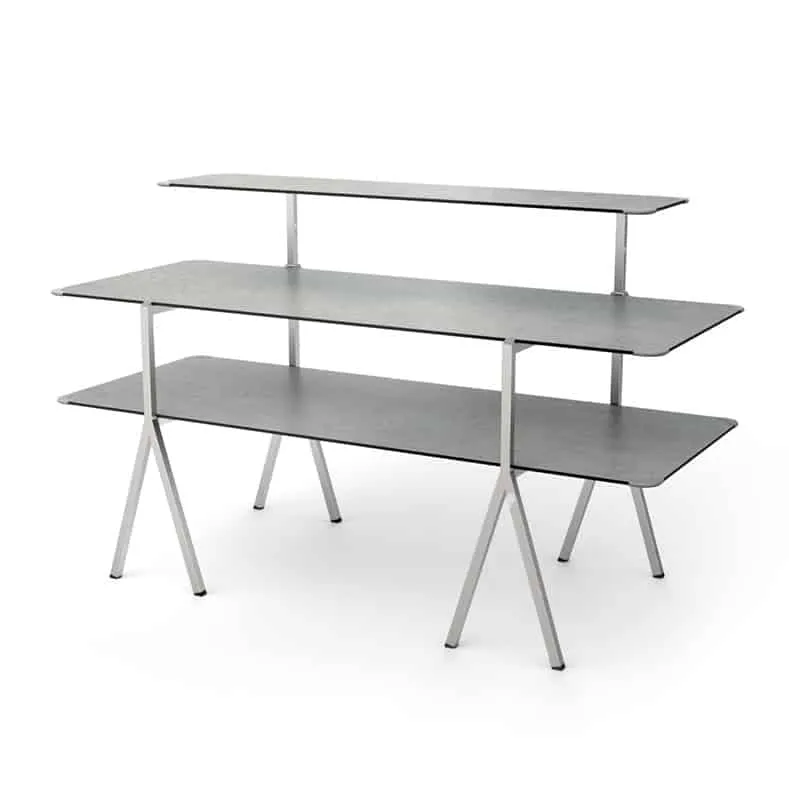 rosseto-modulite-mt-3003cgs-3-ebenen-kit-concrete-gray-edelstahl-beine image 1