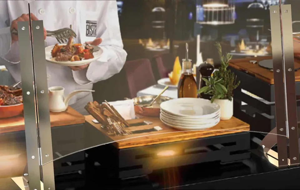 rosseto-shield-serve-hygieneschutz-buffet-abdeckung-spuckschutz image 1