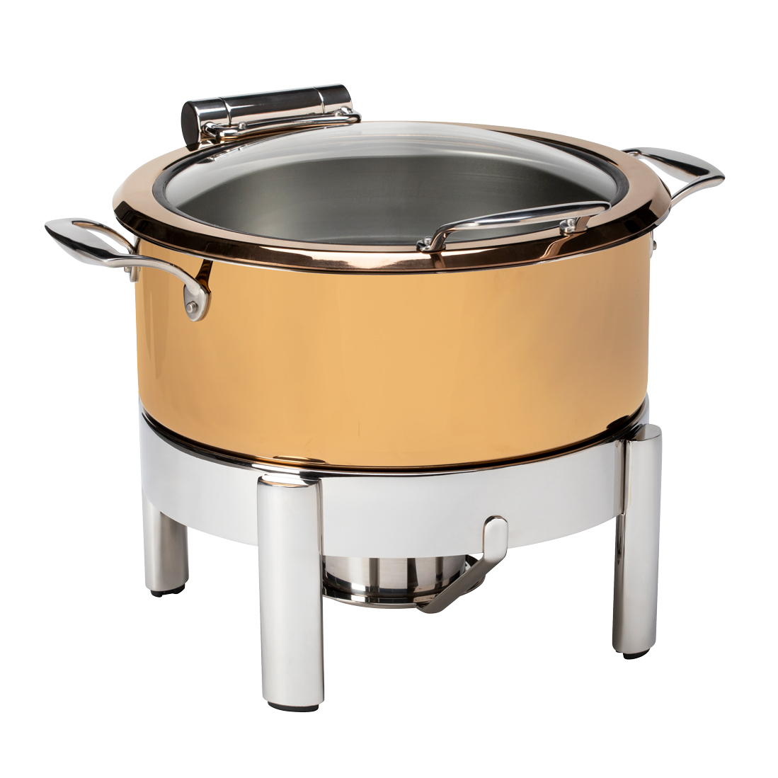 rosseto-le-dish-gwd300k-gr-chafing-pot-4-8-qt-gold-rund-mit-gestell image 3