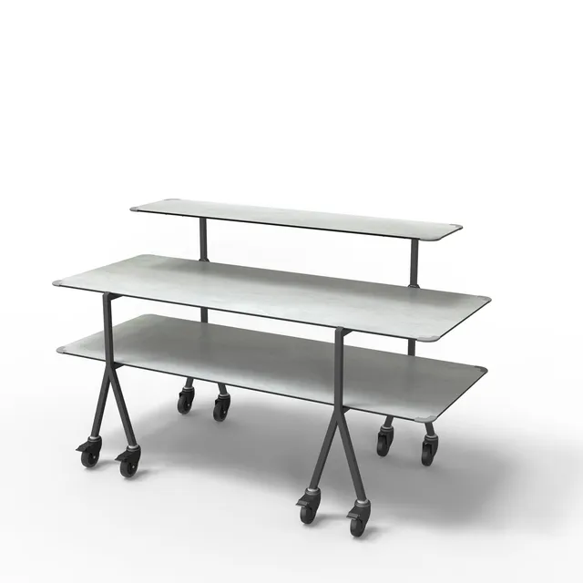 rosseto-modulite-mt-3003cgbw-3-ebenen-kit-concrete-gray-schwarze-beine-mit-rolle image 1
