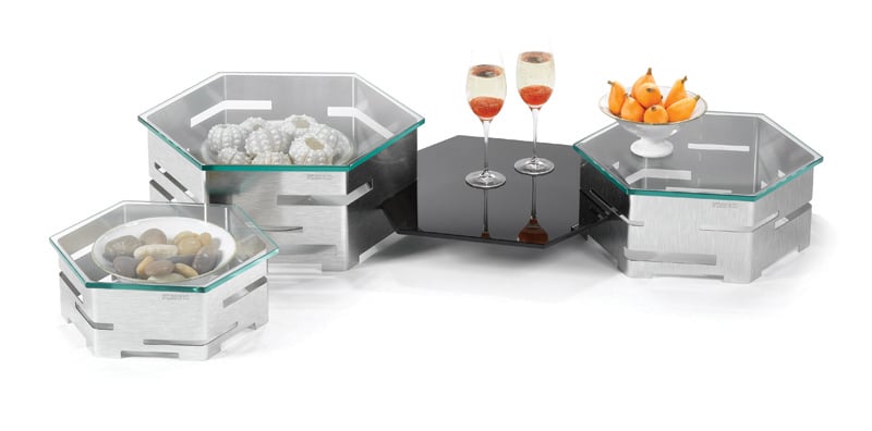 rosseto-honeycomb-sm398-kleiner-riser-bronze-buffetst-nder image 2