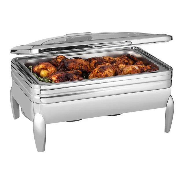 rosseto-de-luxe-cp401f-chafing-dish-rechteckig-edelstahl-mit-glasdeckel image 1