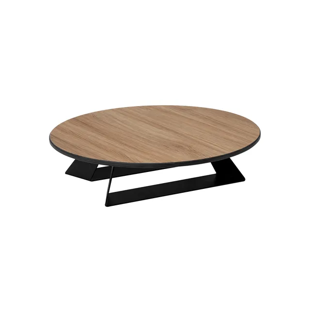 rosseto-alto-hplrs17-riser-rund-14-zoll-naturholz-mit-schwarzen-beinen-3-zoll image 1