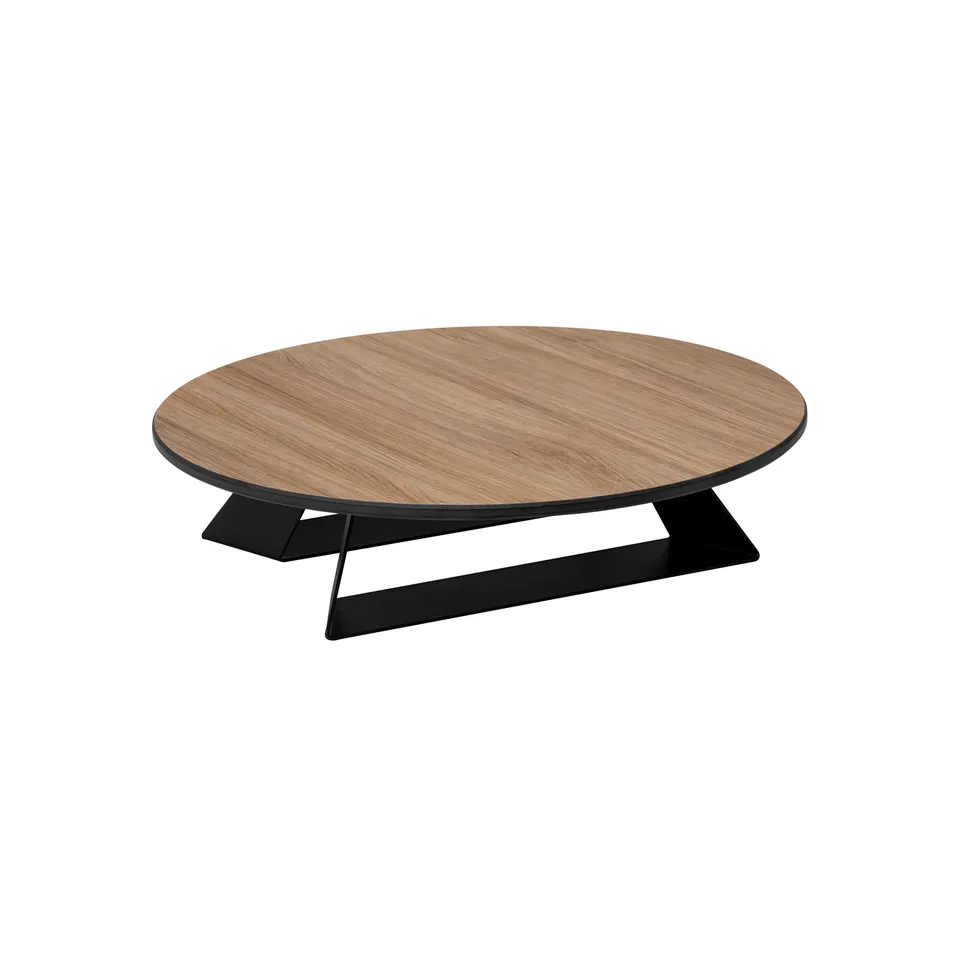 rosseto-alto-hplrs17-riser-rund-14-zoll-naturholz-mit-schwarzen-beinen-3-zoll image 1