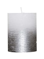 villaverde-rustikale-stumpenkerze-68-x-90-mm-metallic-silber-classic-candle image 3
