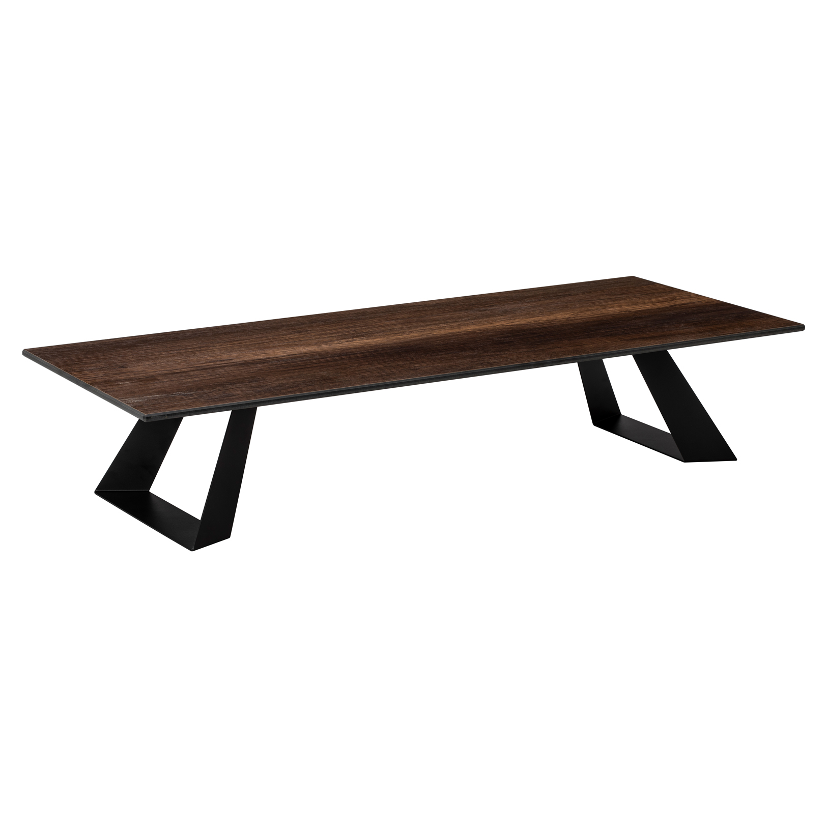 rosseto-alto-hplrs60-riser-wide-rectangle-walnut-hpl-6-black-legs image 1