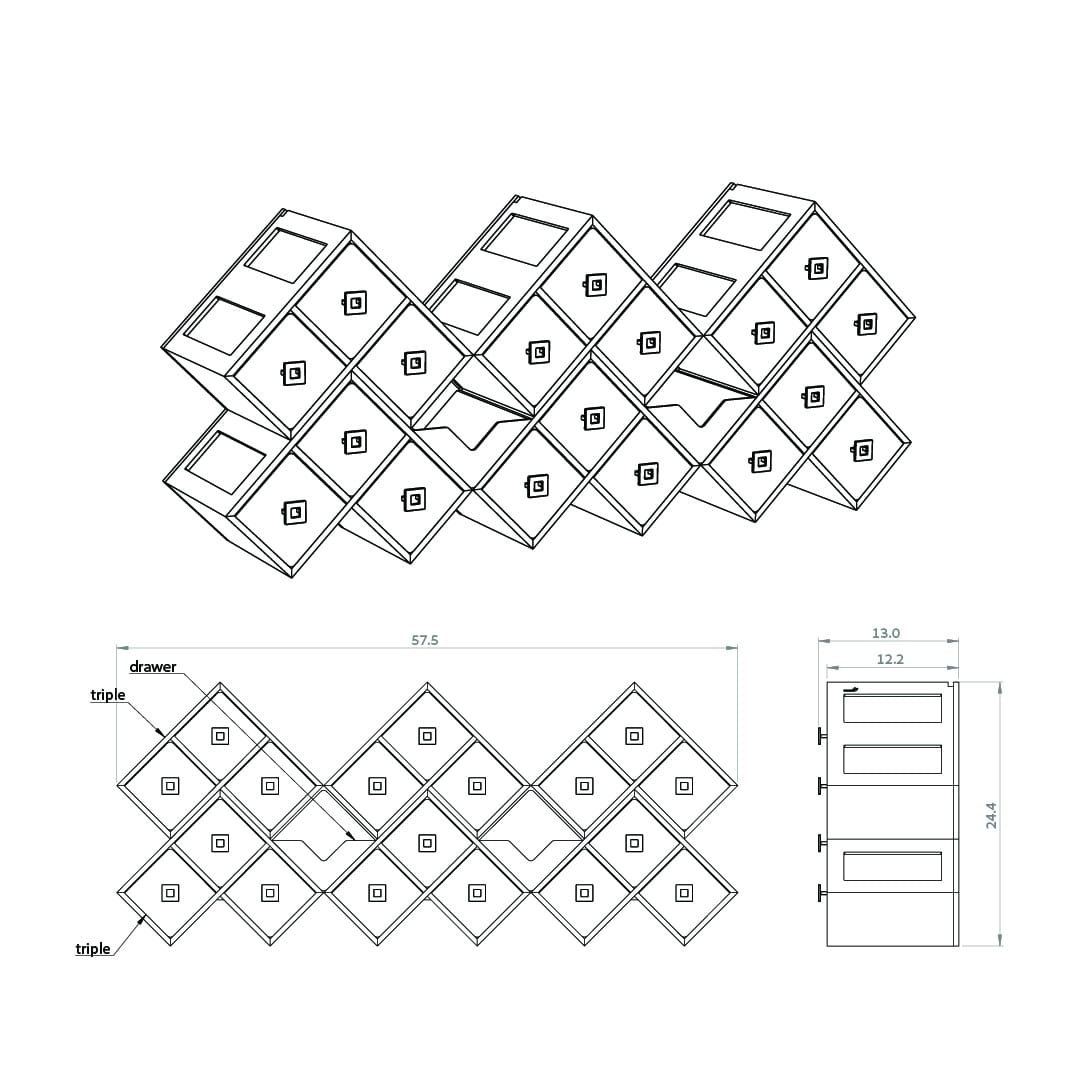 rosseto-bk300-triple-bamboo-honeycomb-bakery-mit-schublade image 8
