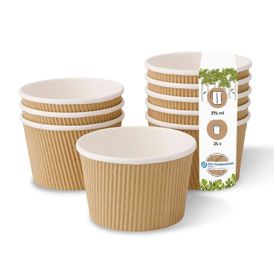 biozoyg-suppenbecher-to-go-25-st-ck-375-ml-riffelbecher-kraftkarton image 1
