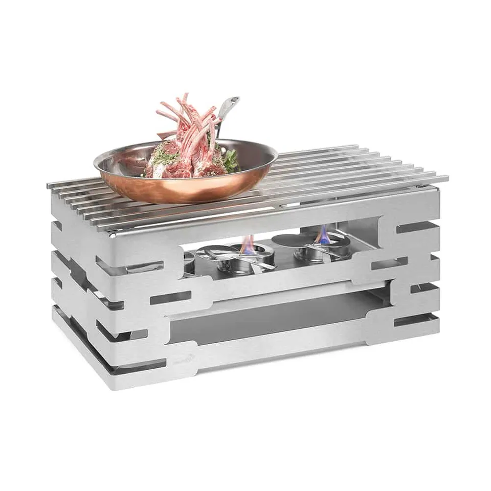 rosseto-multi-chef-sk031-chafing-dish-rechteckig-edelstahl-mit-grillrost image 1