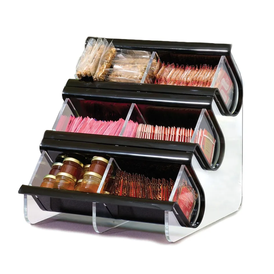 rosseto-ez-organizer-ezo739-doppel-einheit-mit-6-f-chern-aus-schwarzem-acryl image 1