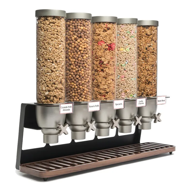 rosseto-ez-serv-ez522-tisch-spender-5x-4-9l-mit-walnuss-tablett image 1