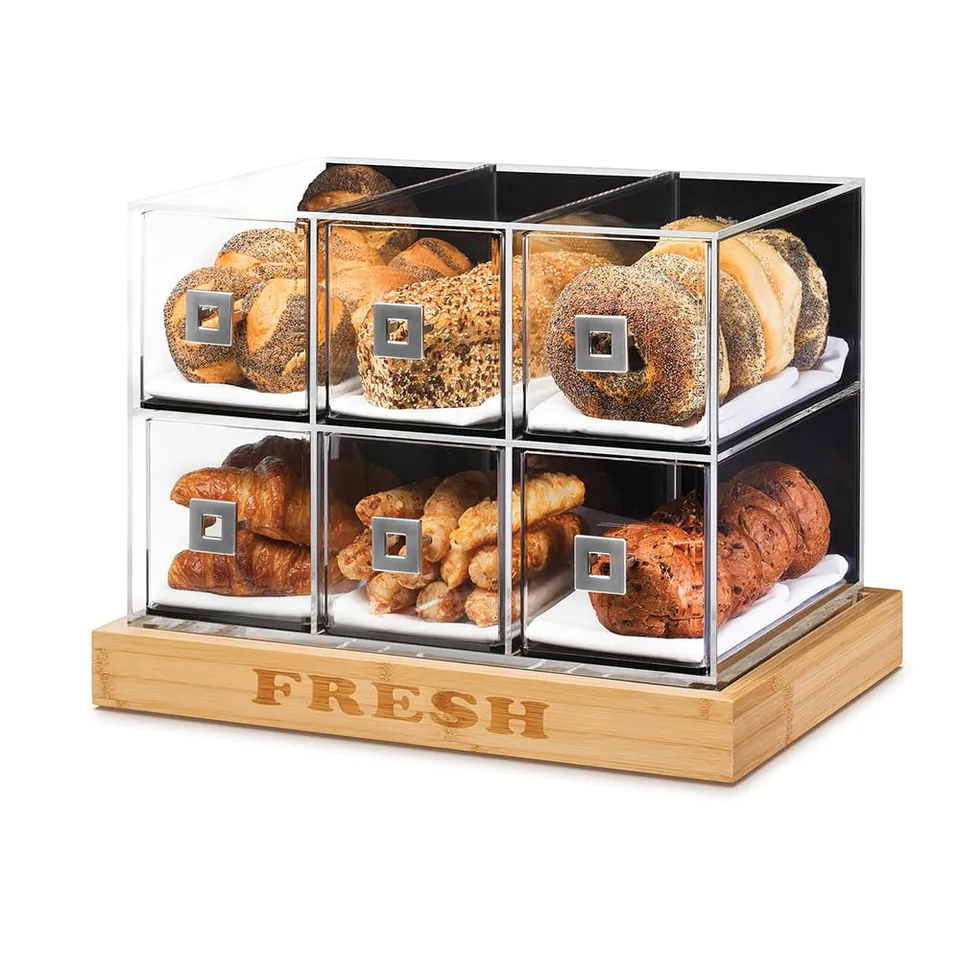rosseto-bd114-acryl-vitrine-6-schubladen-mit-fresh-bambus-basis image 1
