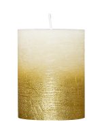 villaverde-rustikale-stumpenkerze-68-x-90-mm-metallic-gold-classic-candle image 4