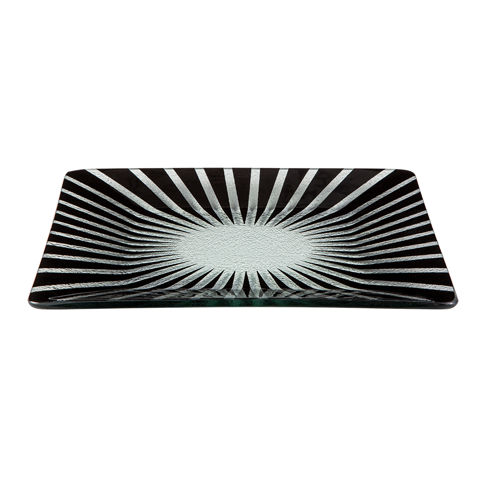 rosseto-kalderon-stelo-gls033b-glas-platter-14-zoll-schwarz image 1
