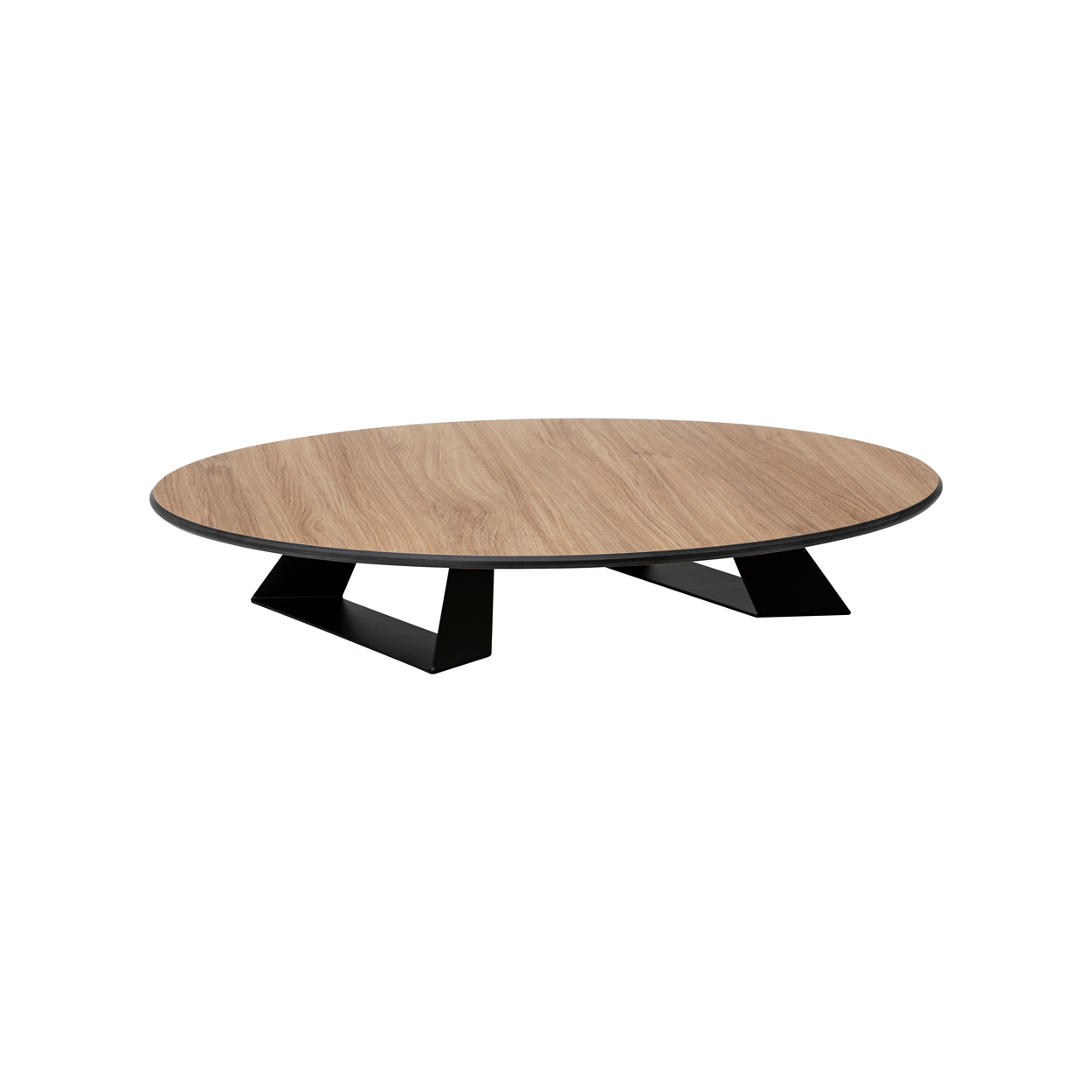 rosseto-alto-hplrs13-runder-buffet-riser-20-zoll-naturholz-mit-schwarzen-f-en image 1