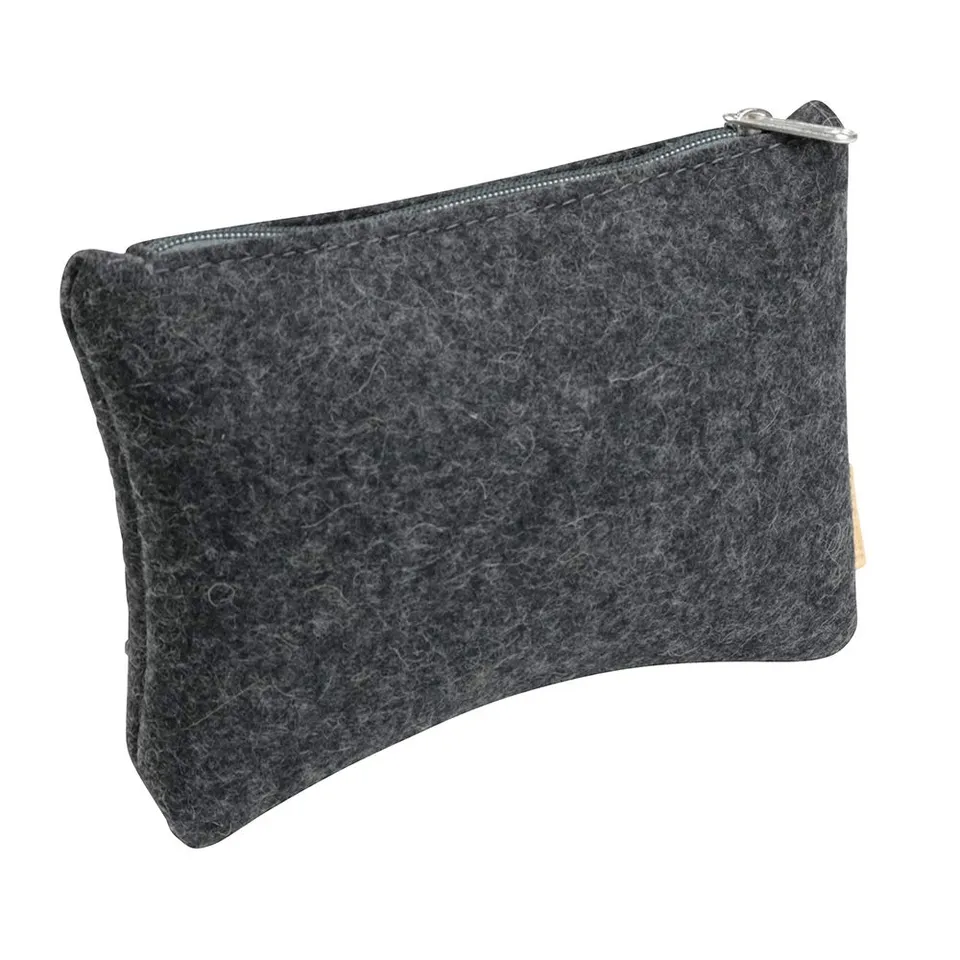 biozoyg-filz-kosmetiktasche-dunkel-meliert-23-x-14-x-3-cm-mit-reissverschluss image 1